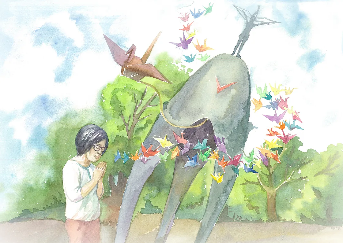 被爆体験の紙芝居「ケイちゃんの消えない雲」